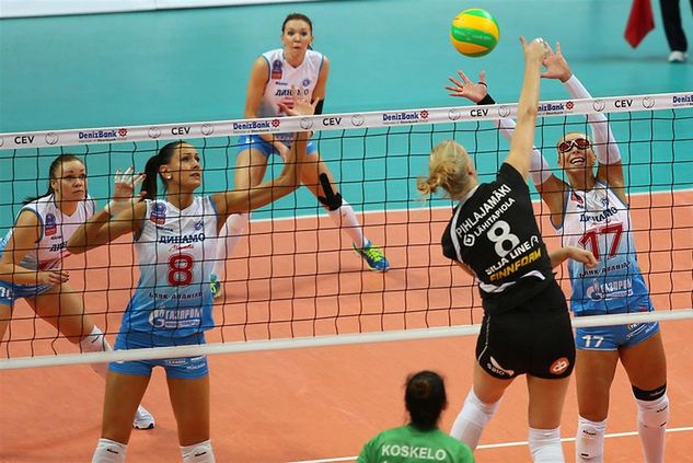 Natalia Obmoczajewa (nr 8) była najskuteczniejszą zawodniczką 4. kolejki Ligi Mistrzyń (foto: cev.lu)