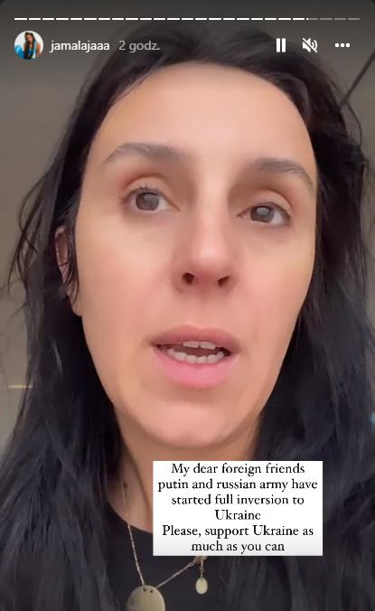 Jamala apeluje do obserwujących o wsparcie dla Ukrainy 