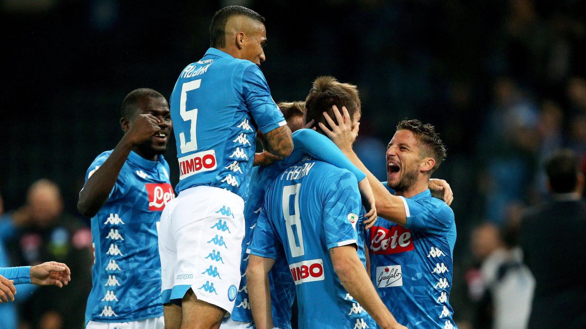 radość piłkarzy SSC Napoli