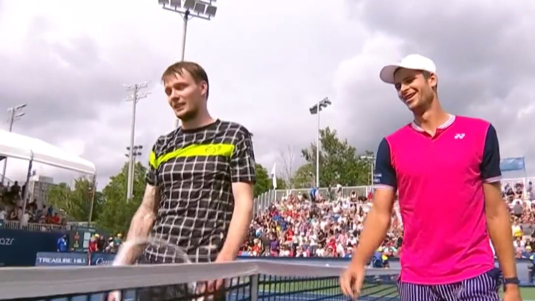 Twitter / Tennis TV / Na zdjęciu: Aleksander Bublik i Hubert Hurkacz