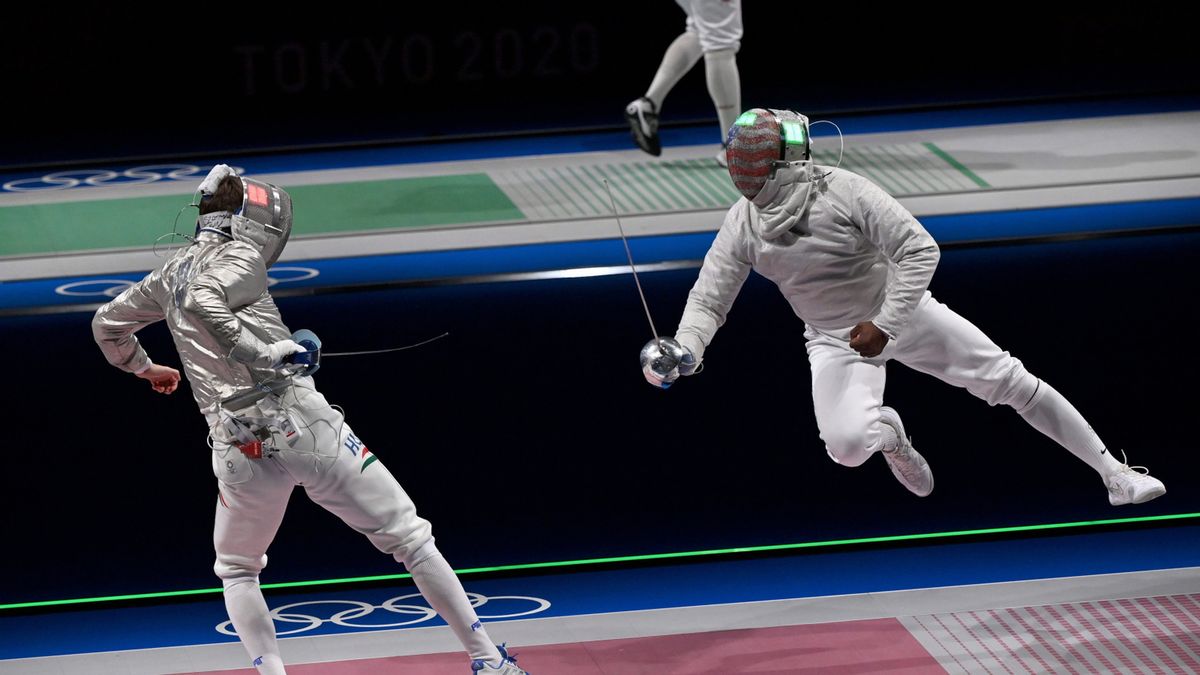 PAP/EPA / Na zdjęciu szermierka podczas IO w Tokio