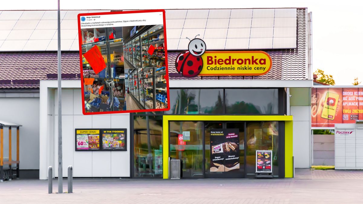 Biedronka w Gnieźnie sparaliżowana.