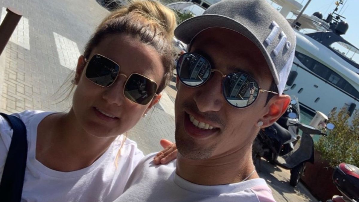 Angel Di Maria z żoną Jorgeliną Cardoso