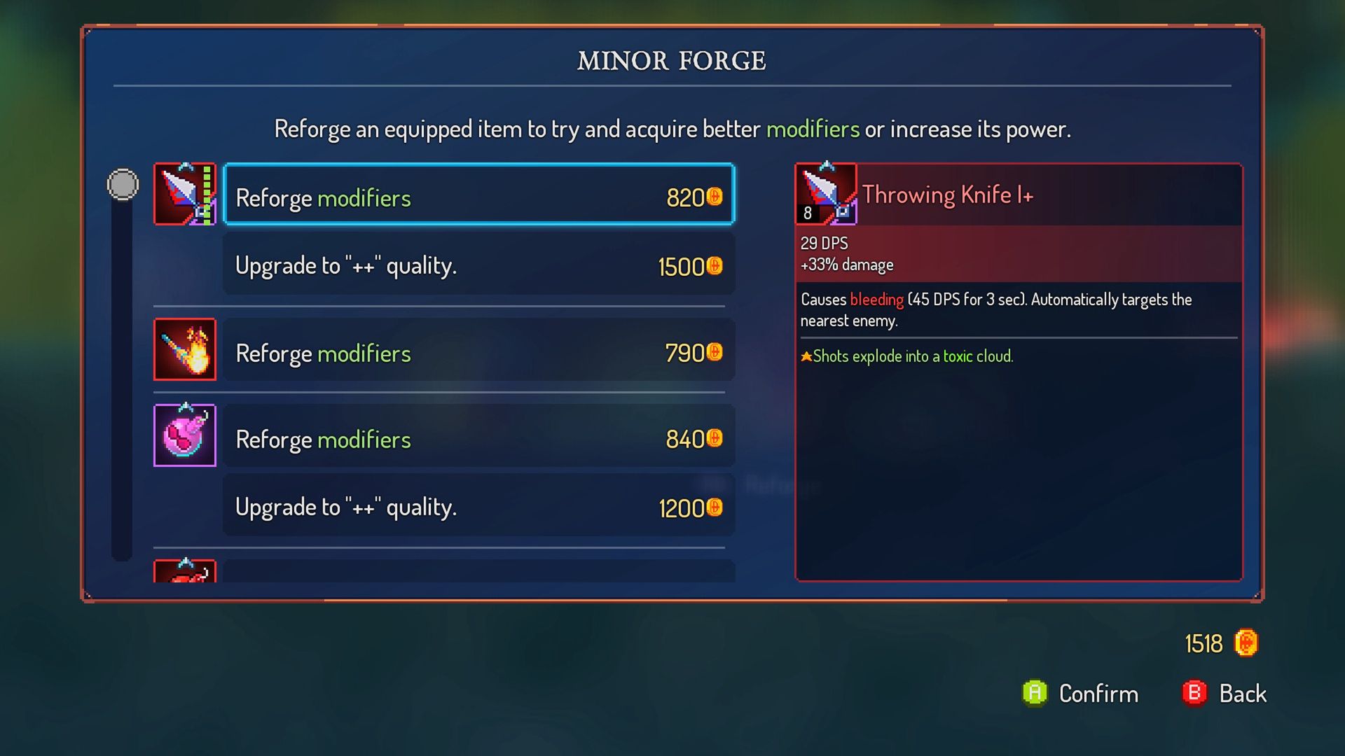 Dobór broni w Dead Cells 