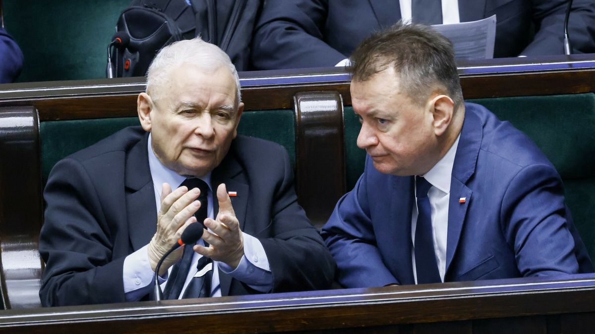 27. posiedzenie Sejmu X kadencji
24.01.2025. Warszawa. 27. posiedzenie Sejmu X kadencji. Fot. Filip Naumienko/REPORTER 
N/z: Jaroslaw Kaczynski, Mariusz Blaszczak
Filip Naumienko/REPORTER