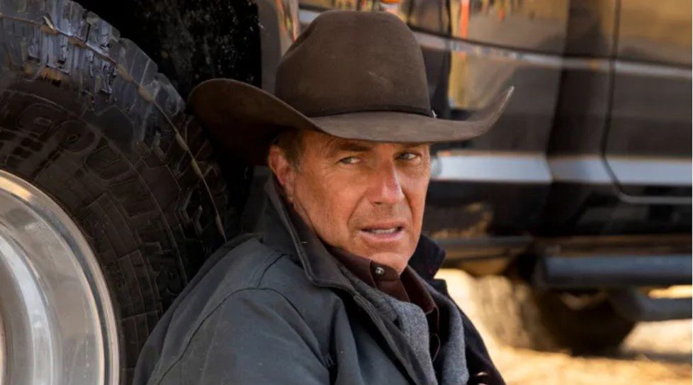 Kevin Costner na planie "Yellowstone"