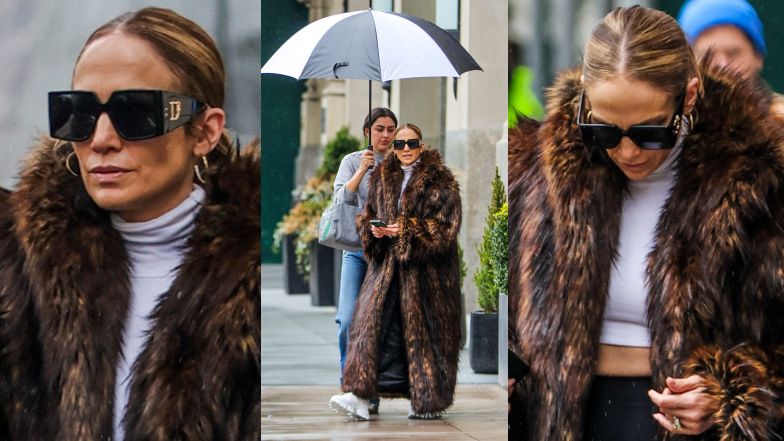 Jennifer Lopez paraduje w futrze po Nowym Jorku