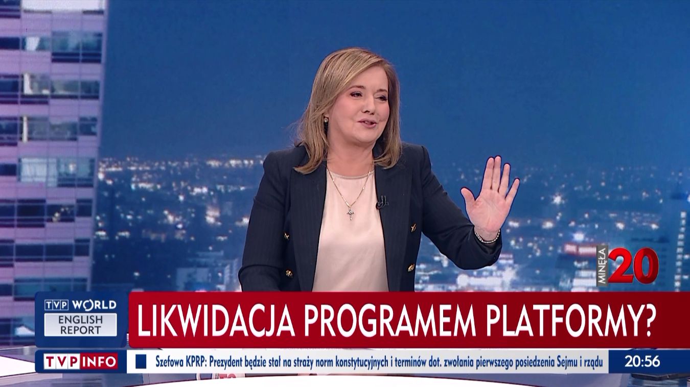 Zaskakujące zachowanie Danuty Holeckiej w TVP Info