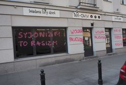 Pomalowano witrynę restauracji Tel-Aviv. "Syjonizm to rasizm", "Wolna Palestyna"