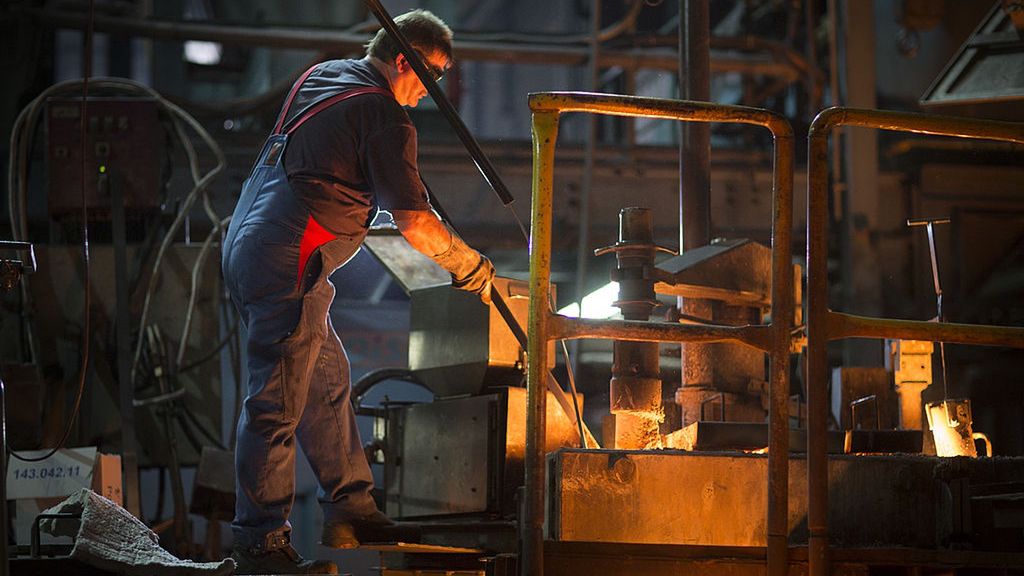 Ironworks Eisenhuette GmbH
ORTRAND, GERMANY - JULY 03: Worker monitoring a blast furnace of the Ortrander Eisenhuette GmbH, an ironworks on July 03, 2014, in Ortrand, Germany. The ironworks manufactures with machine-moulded castings products for the automobile industry and furnace building.(Photo by Thomas Koehler/Photothek via Getty Images)***Local Caption***
Thomas Koehler
Adult, Blast Furnace, Blaze, Business and Finance, Cast, Cast Iron, Cast-Iron, Casting, Company, Economy, Eisenhuette, Embers, Employment, Factory, Ferrous Metallurgy, Foundry, Furnace, Gloves, Glow, Heat, Horizontal, Hot, Industry, Iron, Iron Casting, Iron Industry, Iron Works, Ironworks, Labor, Liquid, Man, Melter, Melting, Melting Furnace, Metal, Metal Industry, Metallurgical Furnace, Metallurgy, Mill, Molding, Molten, Moulding, Ortrander, Plant, Product, Production, Production Plant, Production Site, Products, Siderurgy, Smelter, Smeltery, Smelting, Smelting Furnace, Smelting Works, Steel, Steel Works, Technology, Worker, Yellow