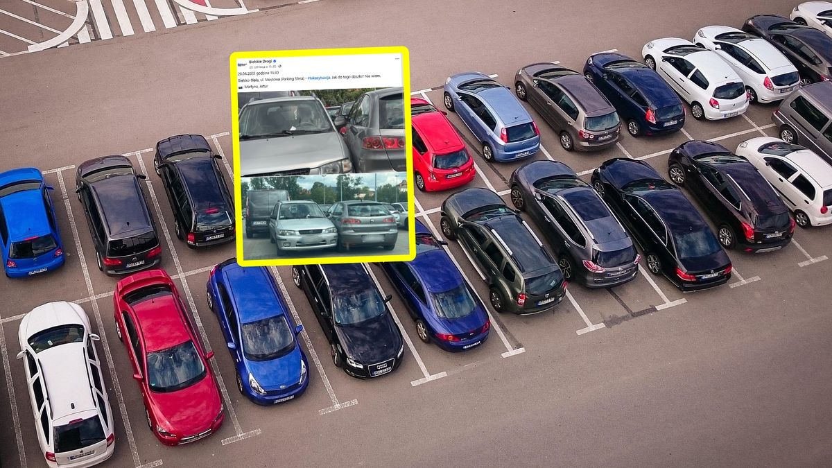 Bielsko-Biała. Auta zetknęły się na parkingu (w tle zdj. ilustracyjne)