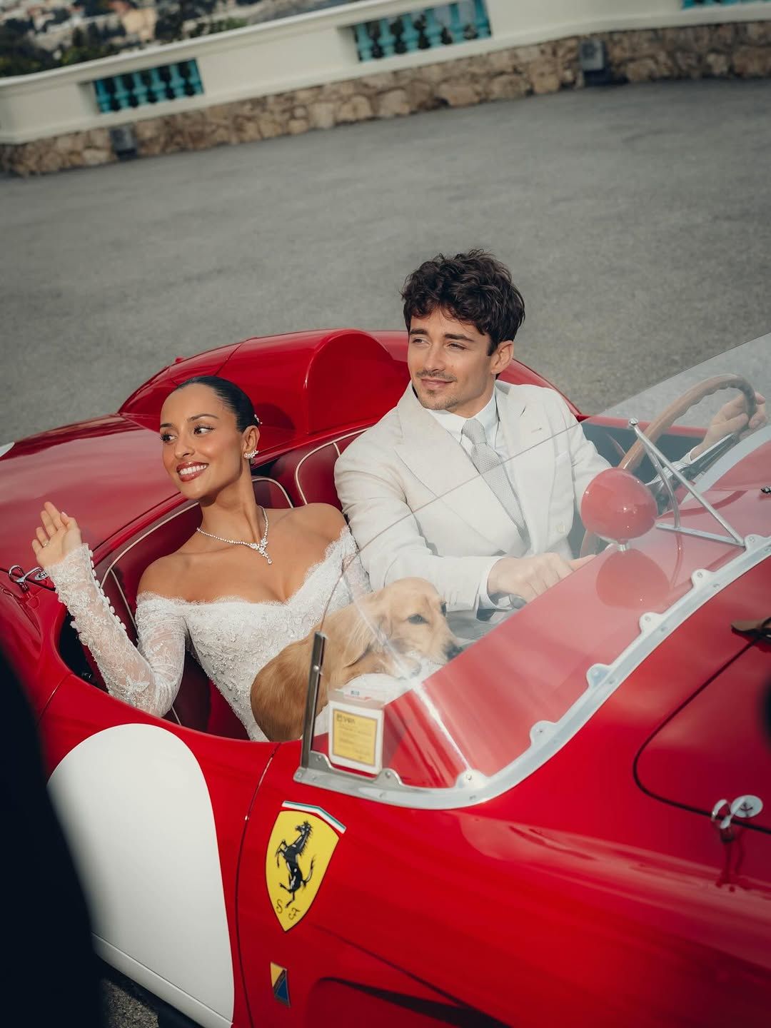 Charles Leclerz z żoną Alexandrą