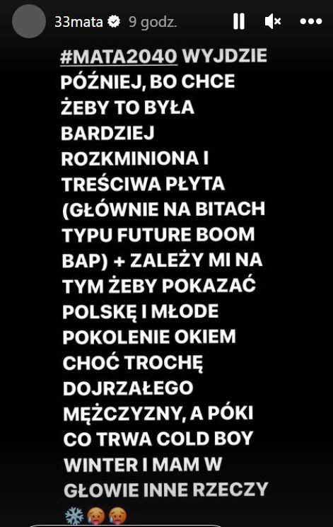 Mata ujawnił szczegóły nowej płyty