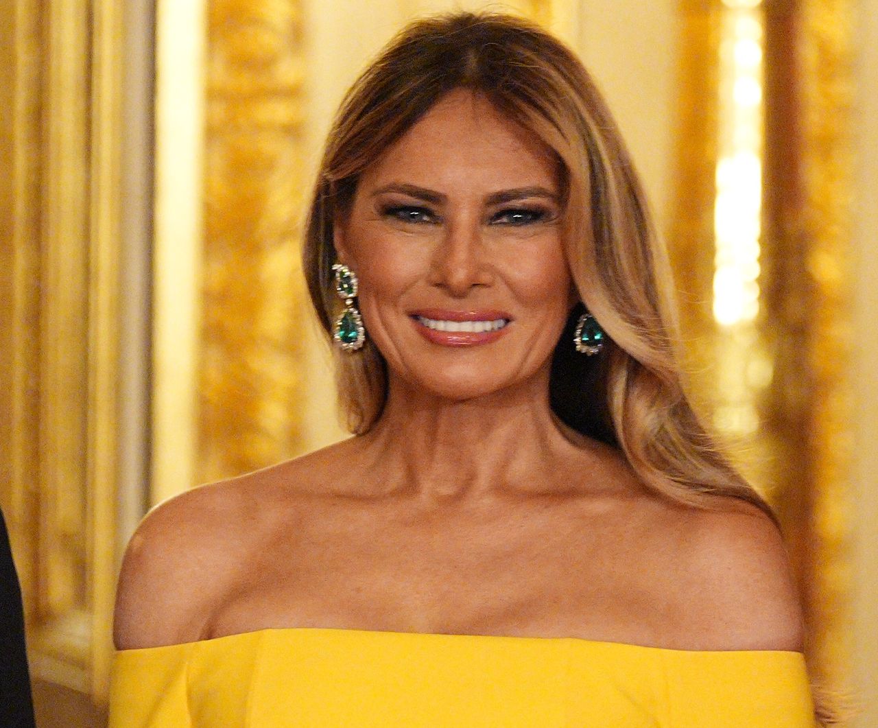 Melania Trump na bankiecie u króla Karola