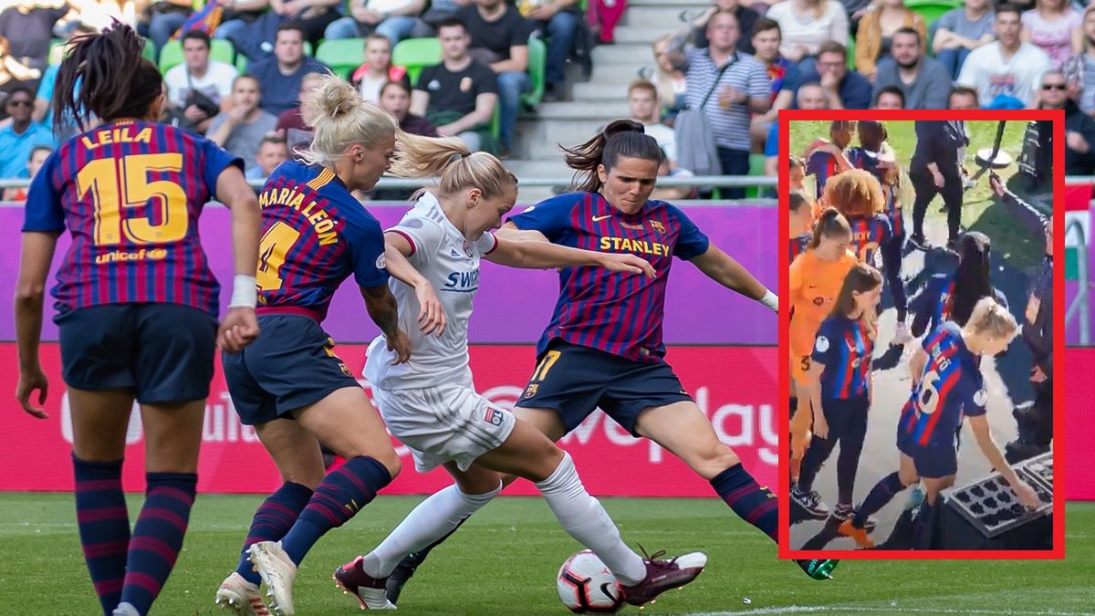 Piłkarki FC Barcelony w meczu Ligi Mistrzów