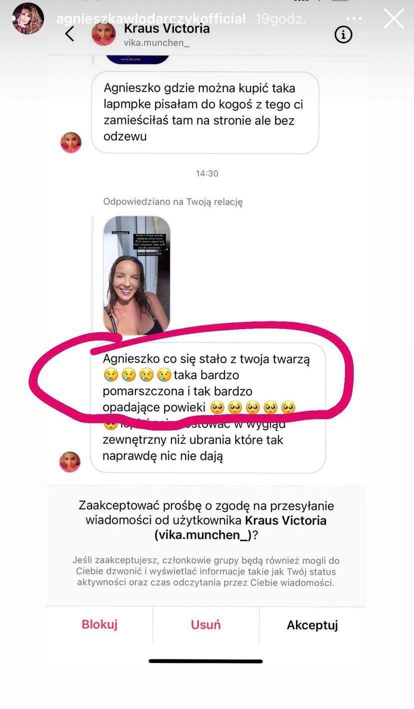 Agnieszka Włodarczyk pokazała wiadomości od internautów