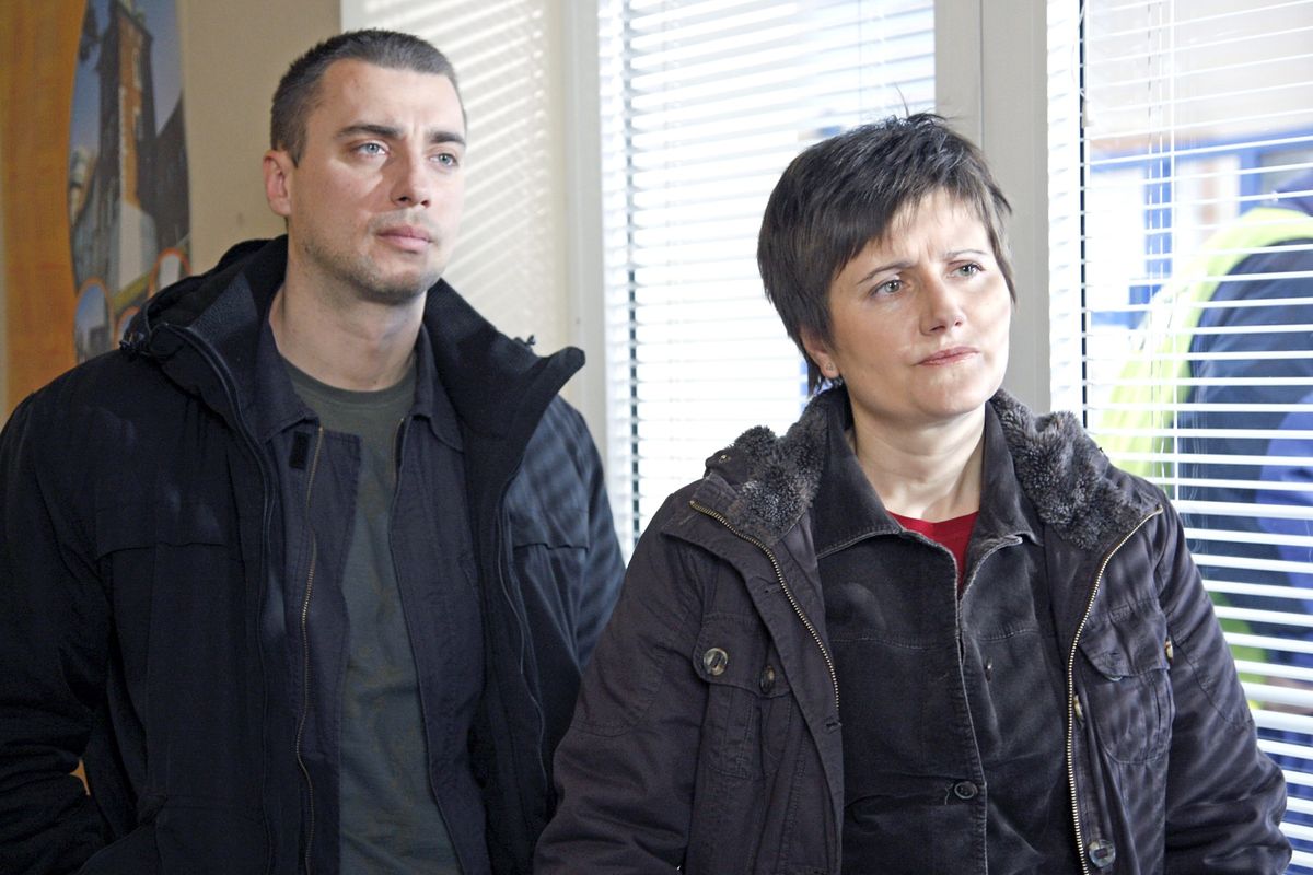 Anna Potaczek i Maciej Dębosz w "W11 - Wydział Śledczy" w 2008 r.