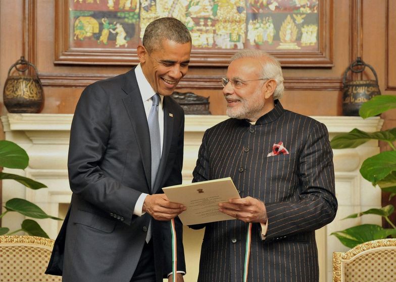 Barack Obama i premier Indii - Narendra Modi.