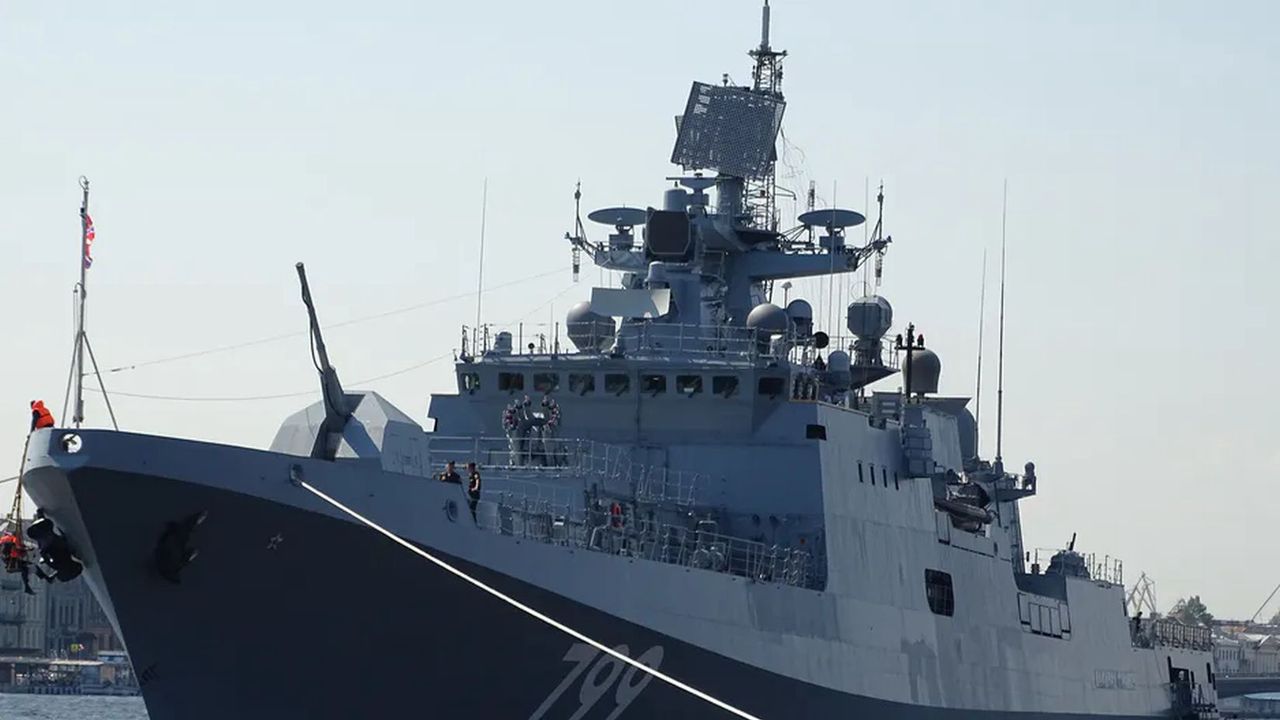 Russian frigate returns to fortified port amid drone threats