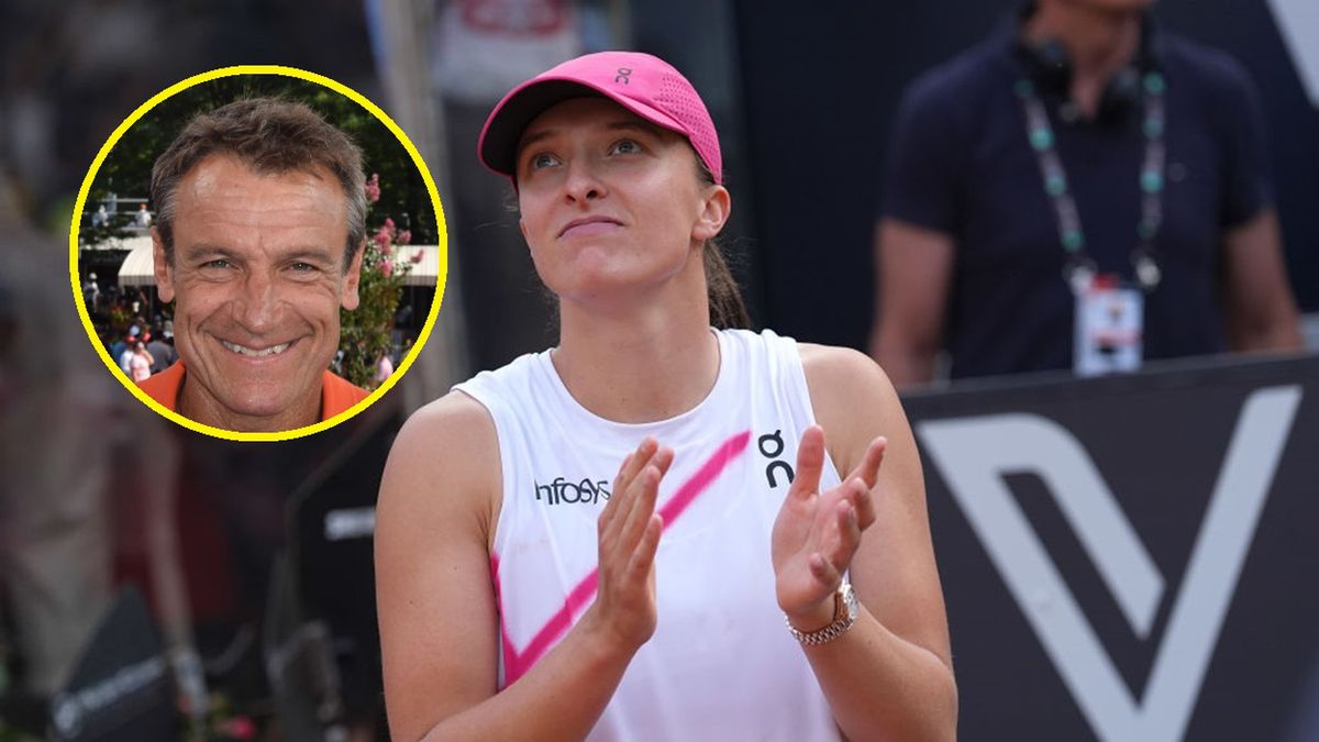 Getty Images / Matteo Ciambelli/DeFodi Images / Na zdjęciu: Iga Świątek i Mats Wilander (w kółeczku)