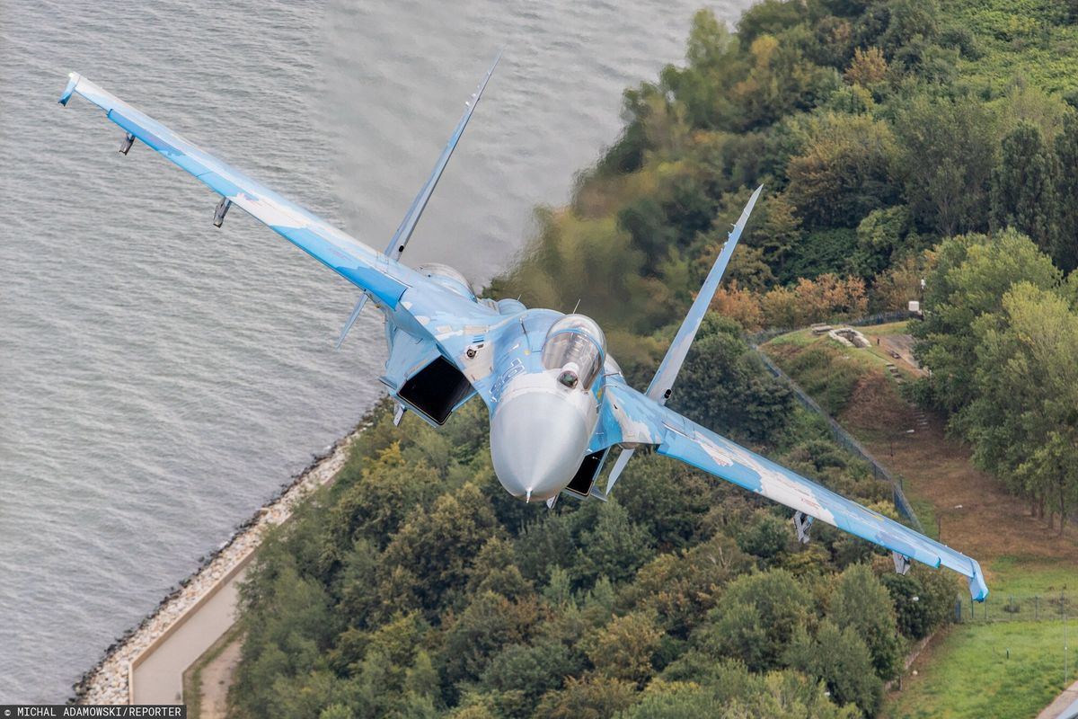 Na zdjęciu: samolot bojowy ukraińskich Sił Powietrznych Su-27 