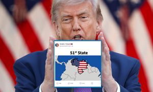 Trump prowokuje wpisem o Wenezueli. Pokazał mapę "51 stanu" USA