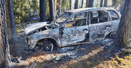 Spalony samochód w lesie. Tego się nikt nie spodziewał