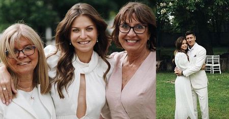 Lewandowscy świętują triumf Roberta: cali na biało, pod kasztanami, z ikonami...