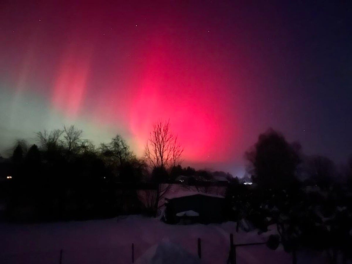 Zorza polarna nad województwem lubelskim, 19.01.2026