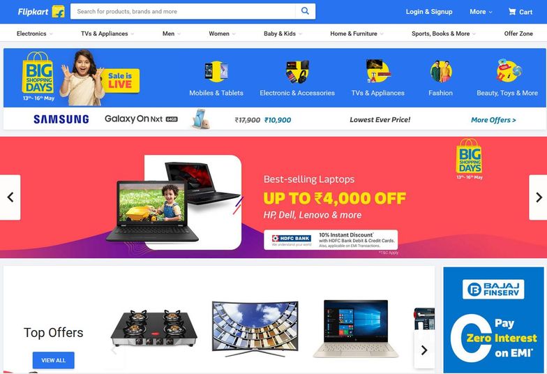 Przejęcie Flipkarta ma ułatwić Walmartowi konkurowanie z Amazonem w Indiach