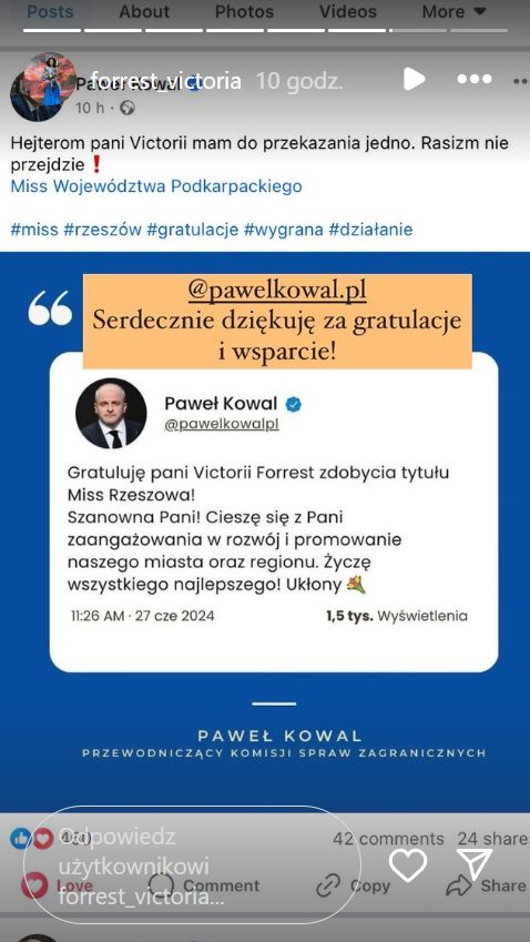 Relacja Victorii Forrest, Miss Rzeszowa.