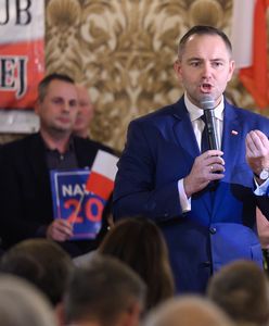 Krzyki na wiecu Nawrockiego. Prowadzący w TV próbował ratować sytuację