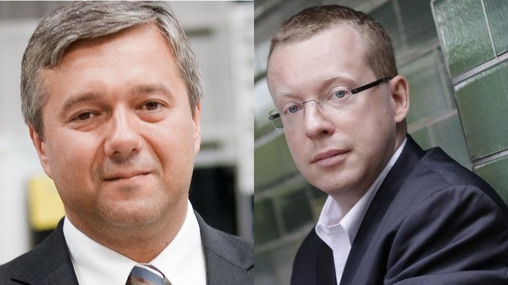 od lewej: Janusz Płocica (obecny prezes PZ Cormay) i Tomasz Tuora (były prezes)