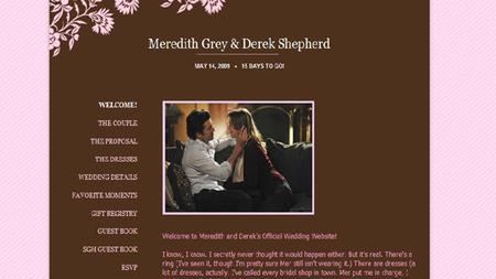 Meredith i Derek mają własną stronę ślubną