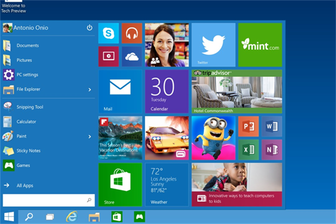 Windows 10 wprowadzi nowe animacje i odświeżone centrum sieci