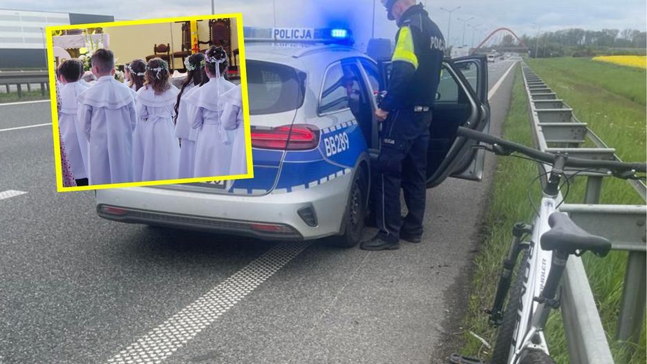 Pijany jechał na komunijnym prezencie autostradą A4