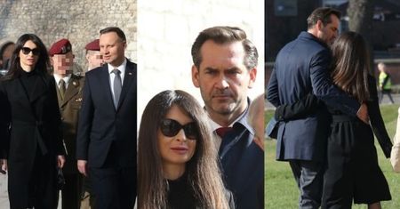 Marta Kaczyńska z nowym partnerem i prezydentem odwiedza grób rodziców (ZDJĘCIA)