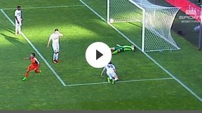 Liga Europy. Zagłębie Lubin - Sławia Sofia 2:0: gol Piątka