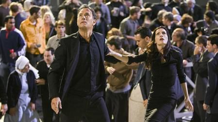 Tom Hanks i Ayelet Zurer na planie 'Aniołów i demonów'