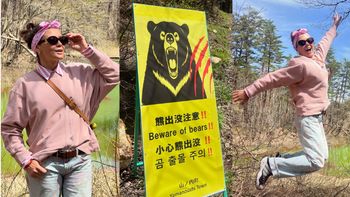 Modowy dramat Kingi Rusin. Ubrała się na zwiedzanie zamków, a skończyła na trekkingu wśród niedźwiedzi. "Winny oczywiście jest Marek"