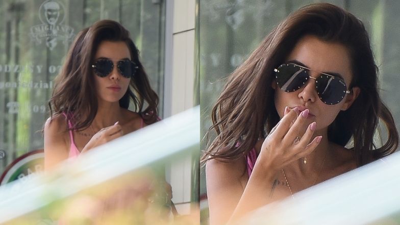 Natalia Siwiec zajada przekąski w drodze do kliniki medycyny estetycznej