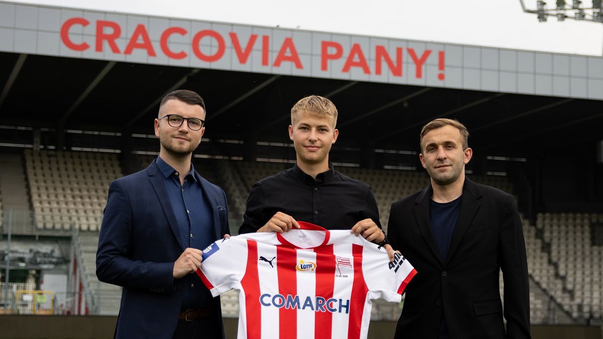 Materiały prasowe / Cracovia / Na zdjęciu: Oskar Lachowicz został nowym zawodnikiem Cracovii