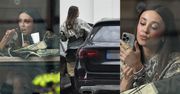Izabella Krzan zadbała o nienaganny makijaż w knajpie, po czym pomaszerowała do mercedesa za prawie 200 tysięcy złotych (ZDJĘCIA)
