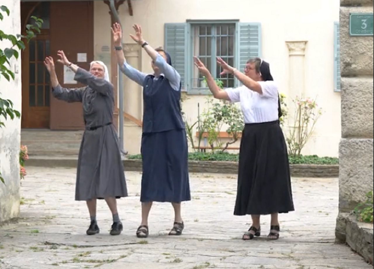 "Dancing nuns from the POV:JESUS project"