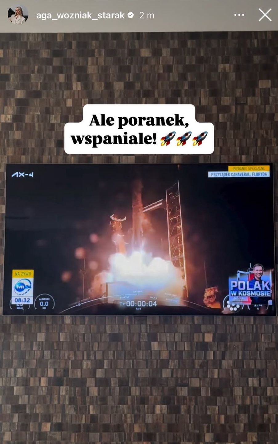 Gwiazdy reagują na start misji Uznańskiego-Wiśniewskiego