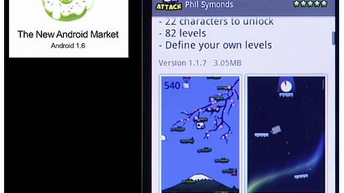 Android Market uaktualniony wraz z wersją 1.6 1