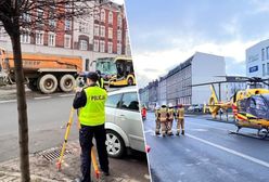 Ciągnik zderzył się z autobusem. Są ranni