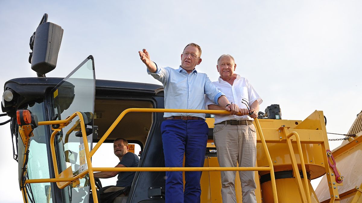 Robert Telus z Andrzejem Wielgomasem