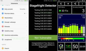Ustawienia / Stagefright Detector / GPS