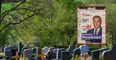 Bez namysłu do politycznego celu? Plakaty tego polityka zawisły na klepsydrach